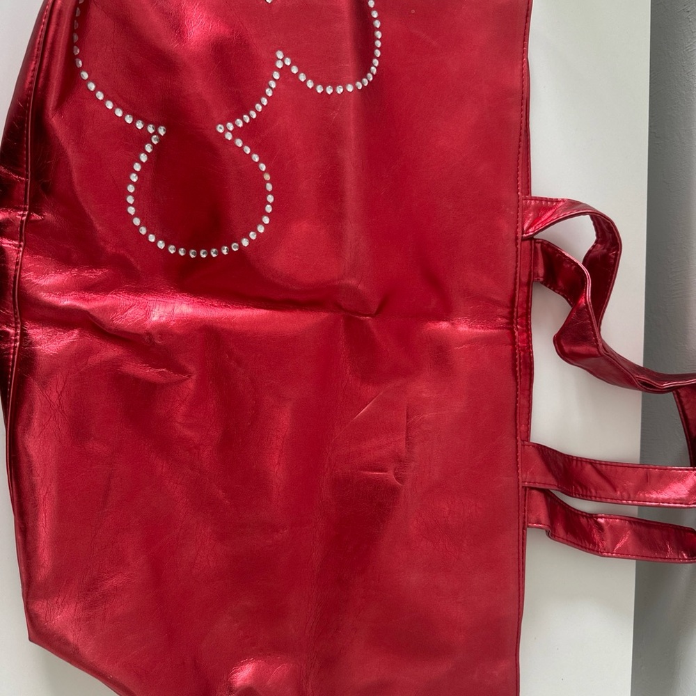 Mickey Mouse Red Tote Bag with Rhinestone Detail